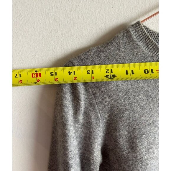 Aqua Cashmere Womens Peplum 3/4 Sleeve Crew Neck Knit Sweater Gray Sz S/L - Picture 4 of 9